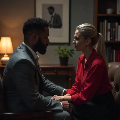 Therapist helping a couple have a clear conversation