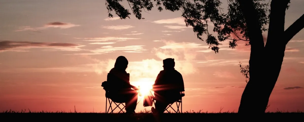 Couple talking together